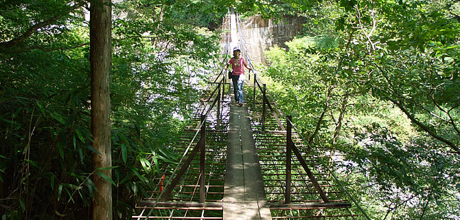 梅ヶ島の夏　出会いの吊り橋